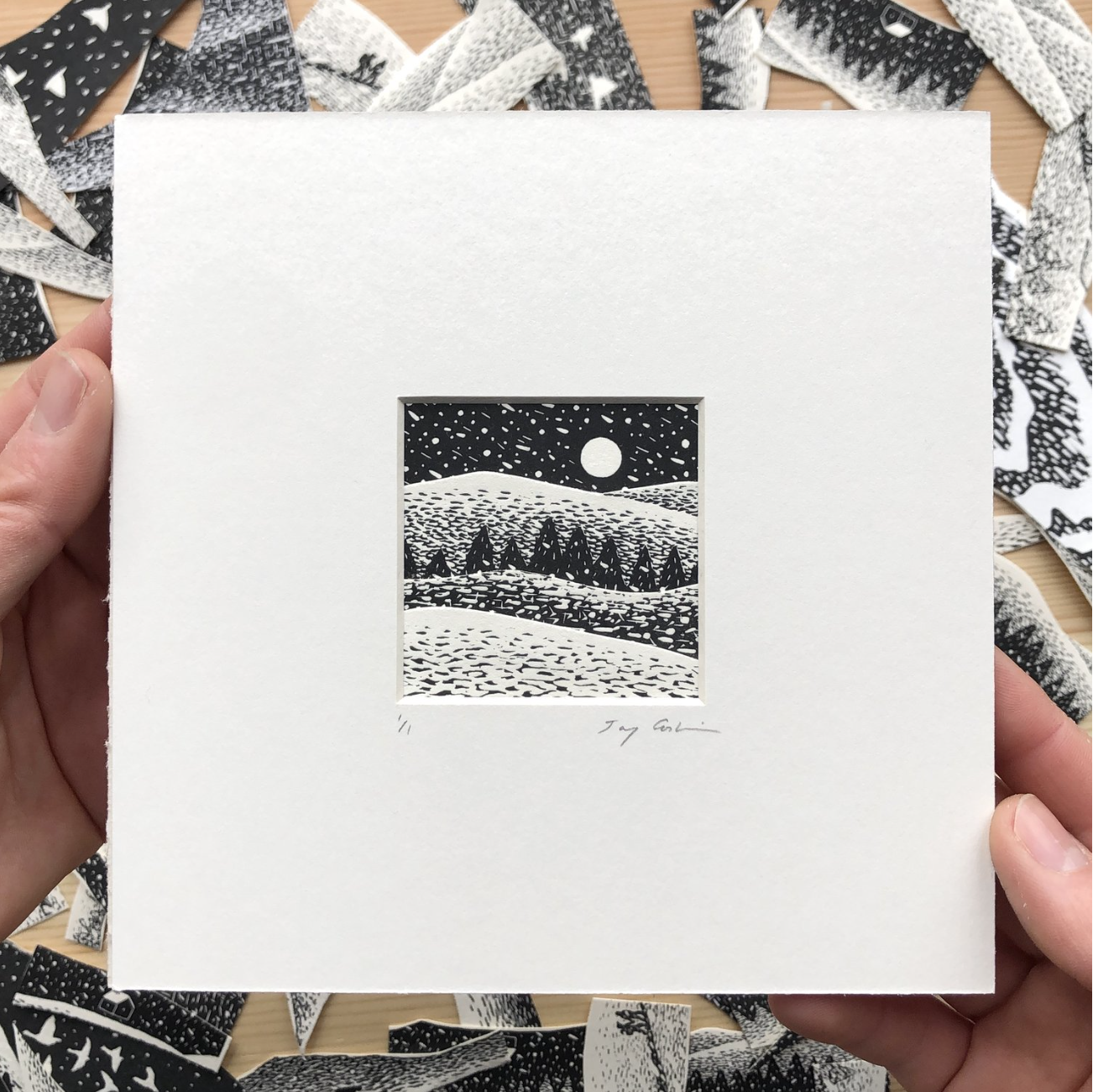 Jay Caskie, Lino Cut collage