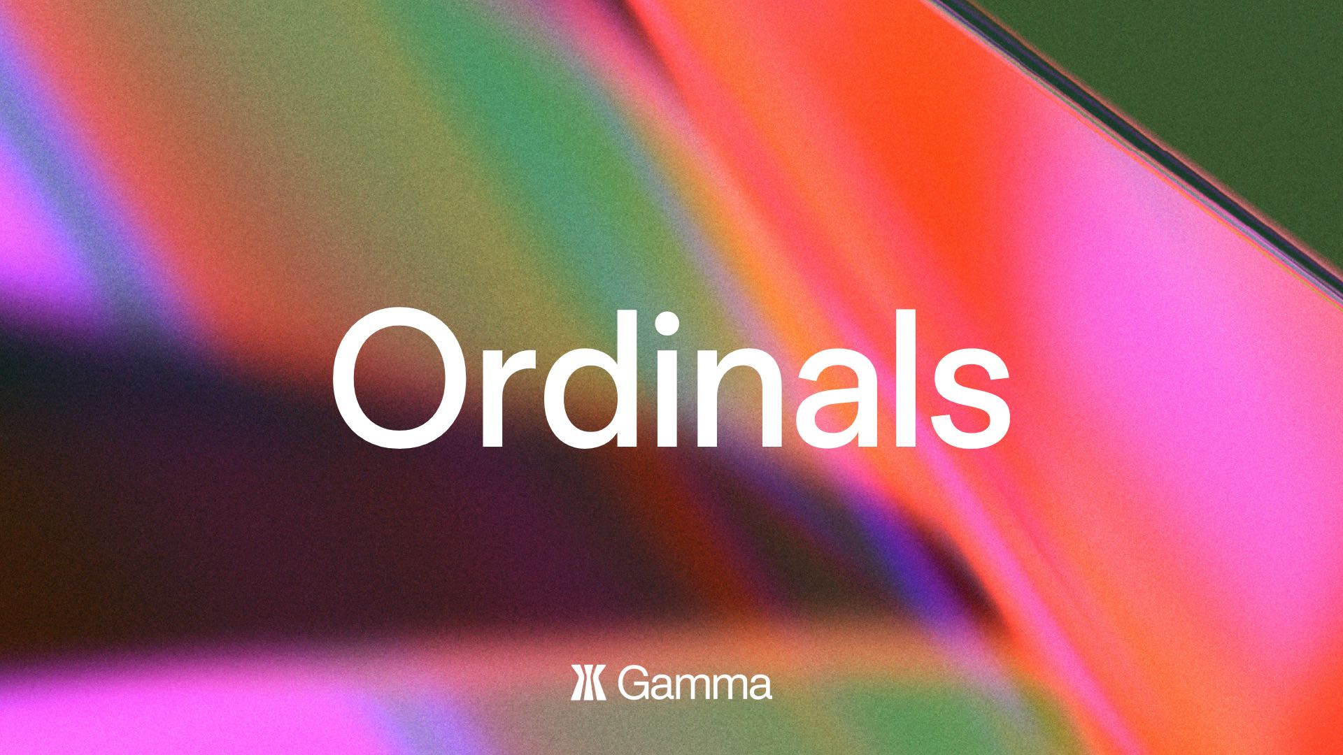 Gamma Ordinals Cover card