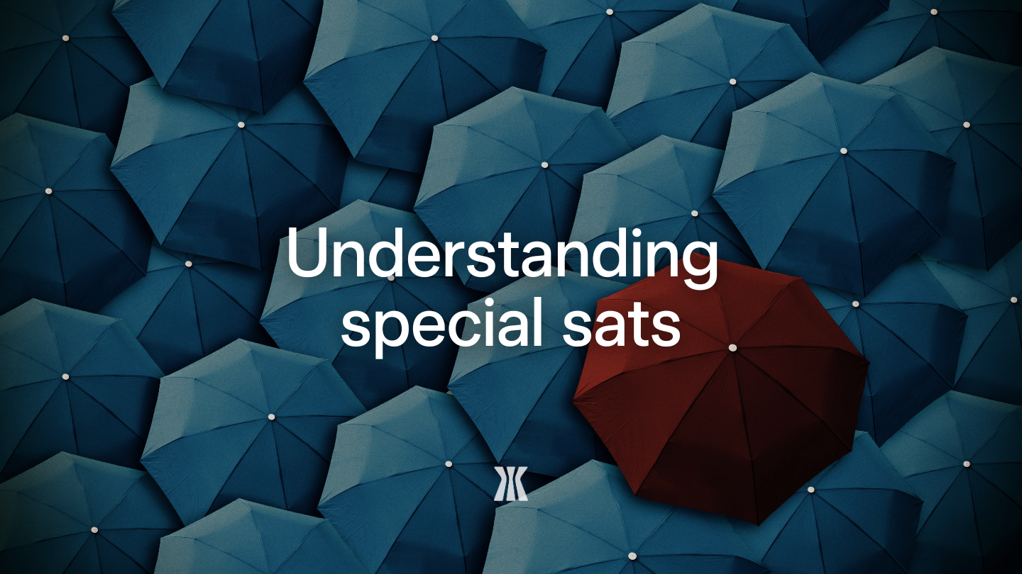 Understanding special sats